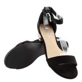 Black sandals with crystals 99-78 black 1