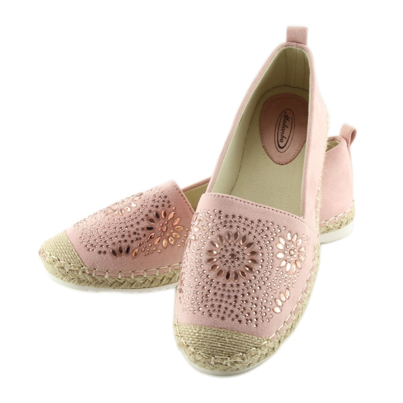 Espadrilles decorated with pink 5599-1 Pink 2