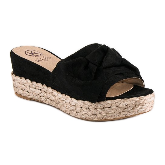 Kylie Espadrilles with a bow black 1