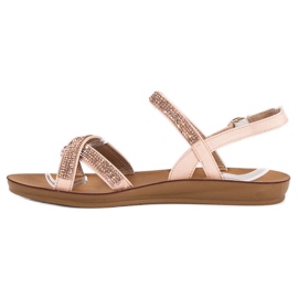 American Club Sandals with american embellishments pink 1