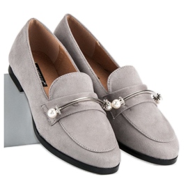 Gray shoes with pearls grey 2