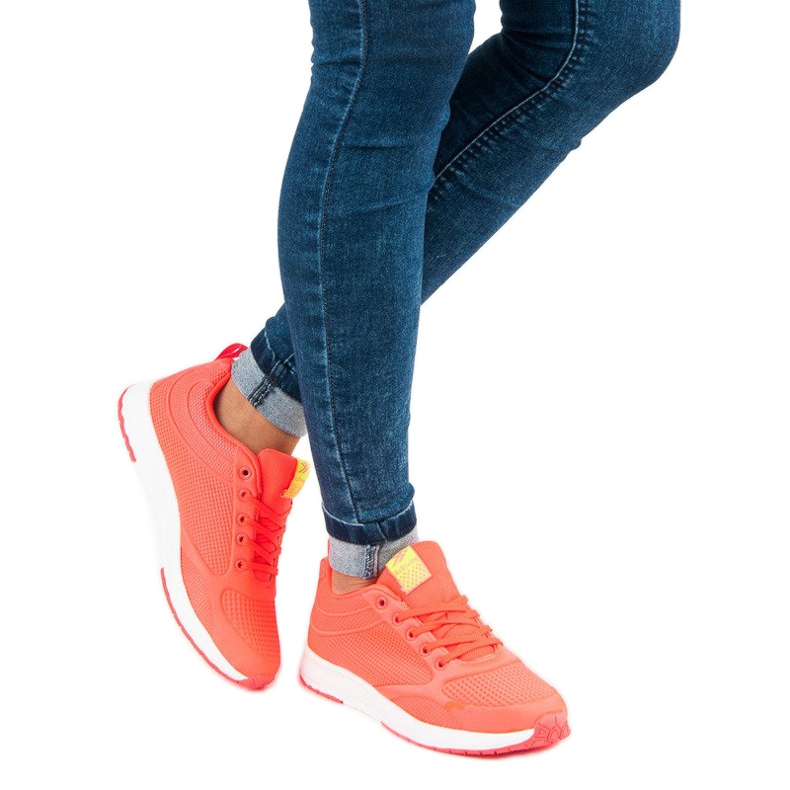 Ax Boxing Orange Textile Footwear 1
