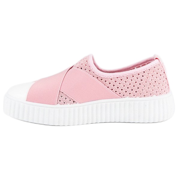Openwork Creepers sneakers pink 1