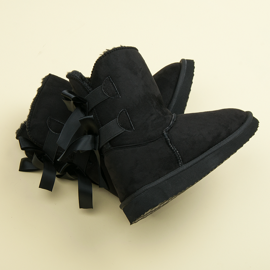 Bello Star Mukluki with bows black 1