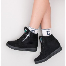 Suede sneakers black 1