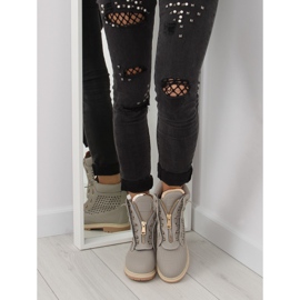 Openwork balmanas, golden gray slider R103 Gray grey 2