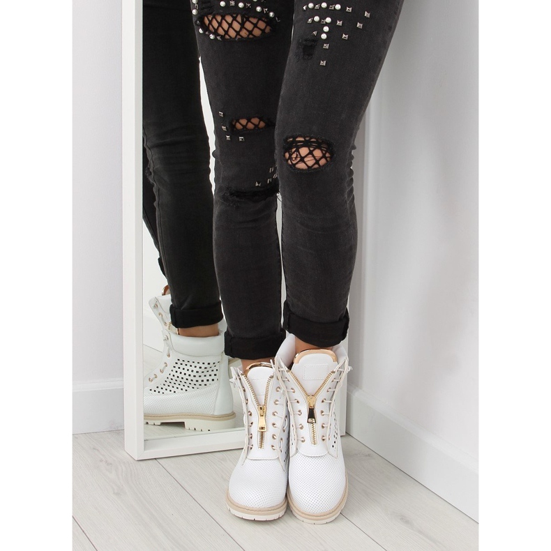 Openwork balm, gold zip, white R103 White 1