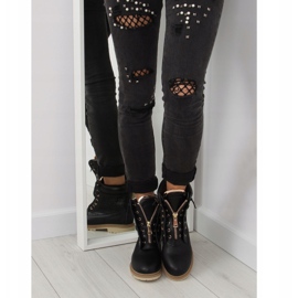 Openwork balmanas, gold zipper, black R103 Black 2