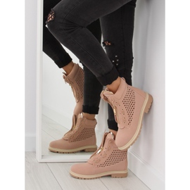 Openwork balm, gold zipper, R103 Pink 2