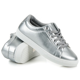 Silver Sneakers With Fringes grey 2
