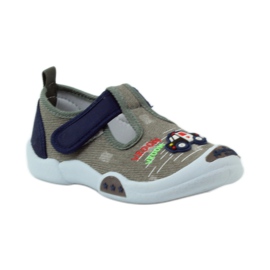 American Club gray children's sneakers with Velcro 105/2018 grey navy blue 1