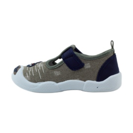 American Club gray children's sneakers with Velcro 105/2018 grey navy blue 2 American Club gray children's sneakers with Velcro 105/2018 grey navy blue 2