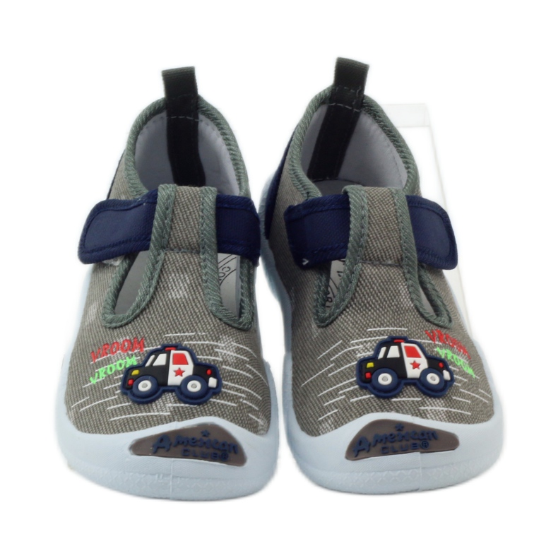 American Club gray children's sneakers with Velcro 105/2018 grey navy blue 4 American Club gray children's sneakers with Velcro 105/2018 grey navy blue 4