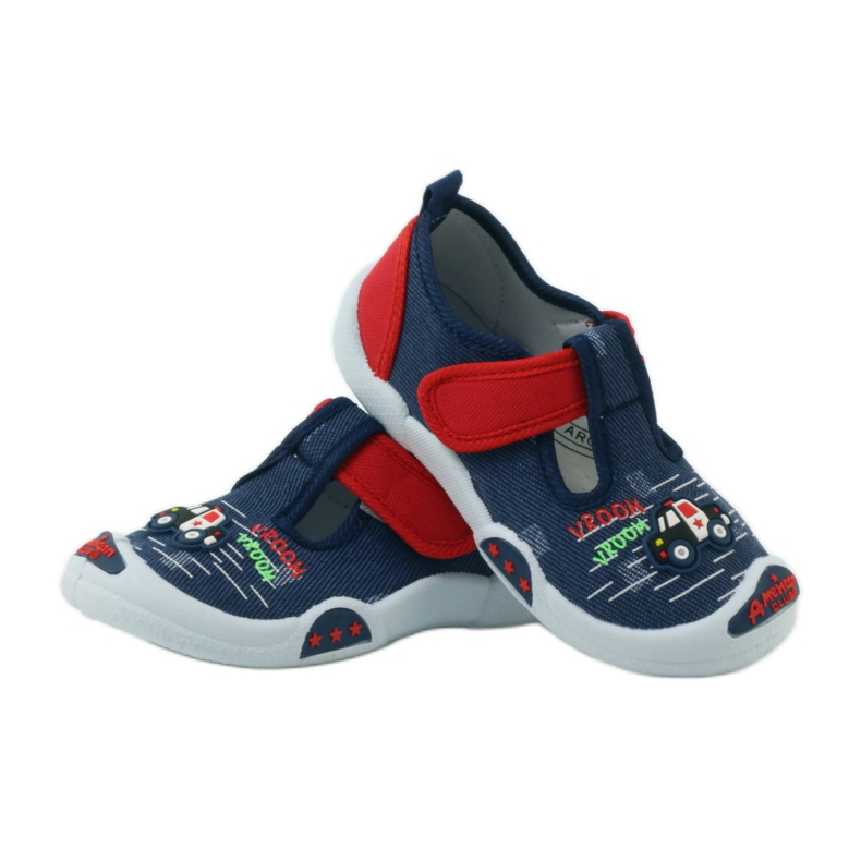 American Club American sneakers children's shoes leather insole red navy blue 3