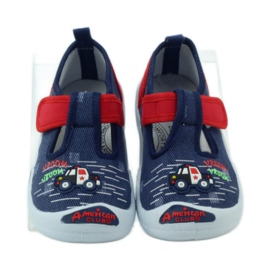 American Club American sneakers children's shoes leather insole red navy blue 4