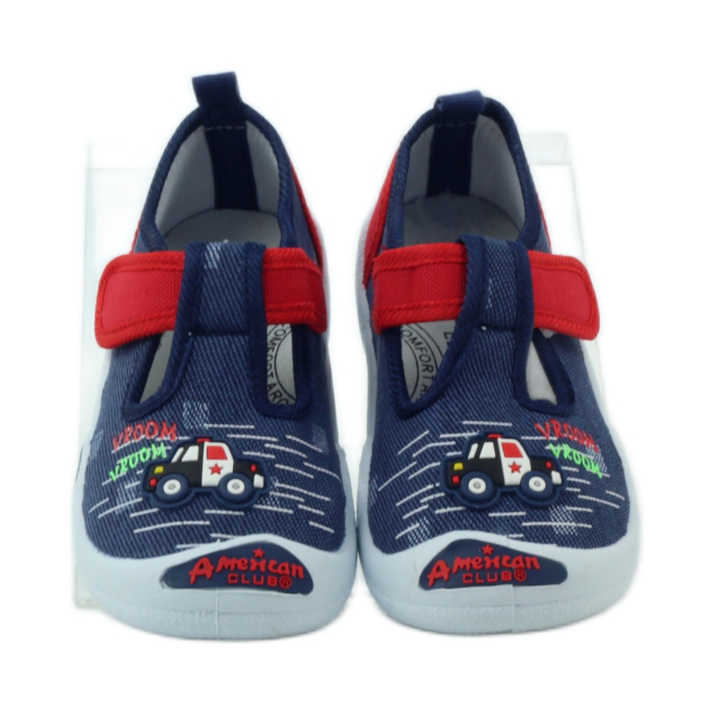 American Club American sneakers children's shoes leather insole red navy blue 4