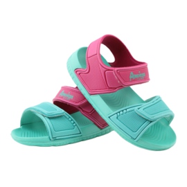 American Club mint children's sandals for water pink green 3 American Club mint children's sandals for water pink green 3