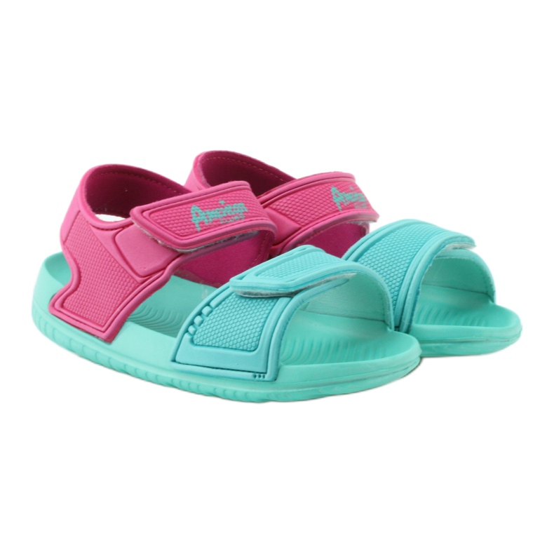American Club mint children's sandals for water pink green 4 American Club mint children's sandals for water pink green 4