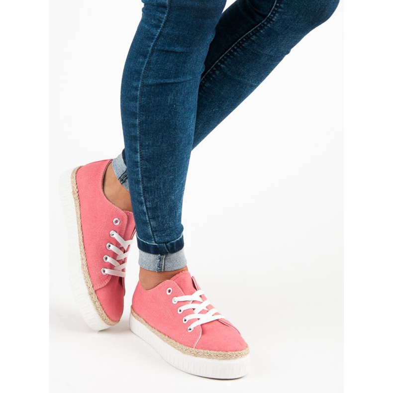 Kylie Tied Creepers On The Platform pink 1