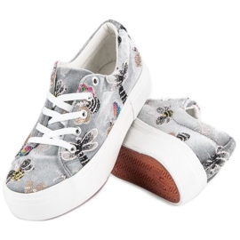 Kylie Velor Sneakers On The Platform grey 1 Kylie Velor Sneakers On The Platform grey 1