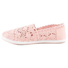 Pink lace ballerinas 2