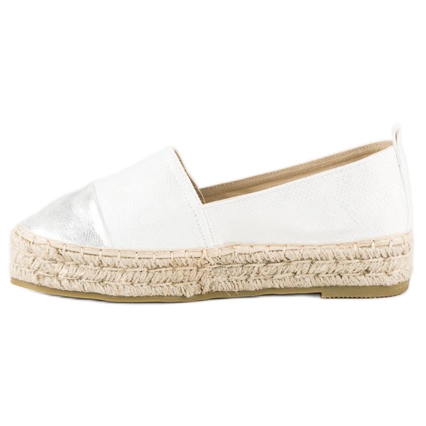 Slip-on espadrilles on the platform white 1