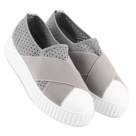 Openwork Creepers sneakers grey 2
