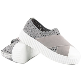 Openwork Creepers sneakers grey 1