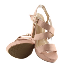 Pink sandals on the post BJ1602-SD 1