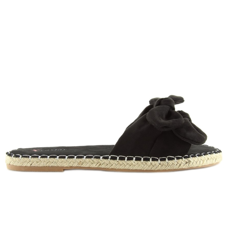 Black women's black slippers LL-119 Black 1