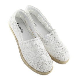 White lace espadrilles JX57P white 2