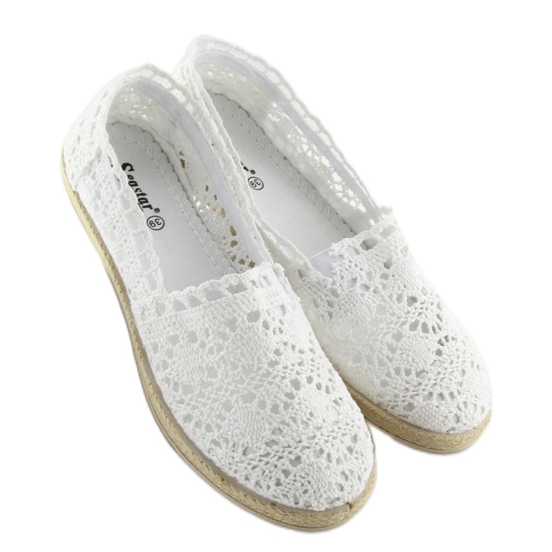 White lace espadrilles JX57P white 2