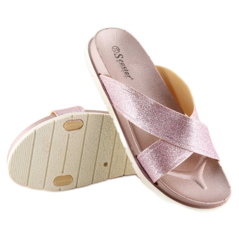 Pink Women's pink slippers CK47P champagne 1