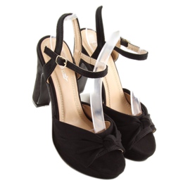 Sandals on the post black BJ1603-SD black 2