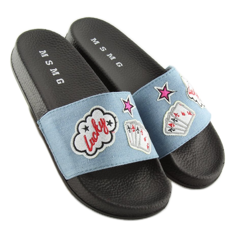 Blue denim slippers ZY-1205 L.BLUE 1 Blue denim slippers ZY-1205 L.BLUE 1