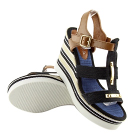 Black YQ05 Black wedge sandals 1 Black YQ05 Black wedge sandals 1