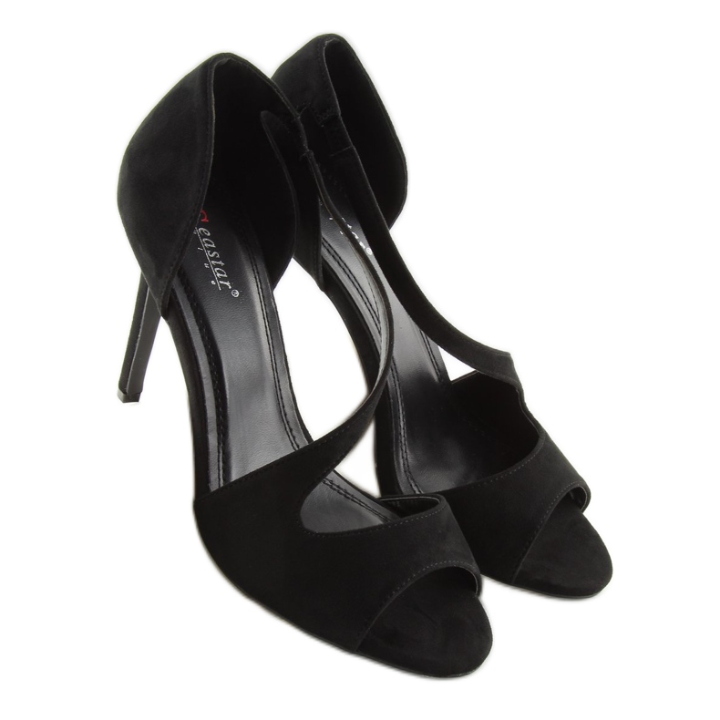 Black asymmetrical pumps C90 black 2