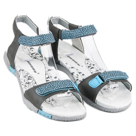 Hasby Flat velcro sandals grey 2