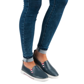 Filippo Navy blue leather slipons 1 Filippo Navy blue leather slipons 1