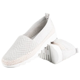 Filippo Leather slip-on espadrilles grey 1