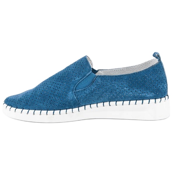 Filippo Openwork Slip-On Shoes blue 1