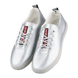 Silver Sneakers With Openwork grey 2