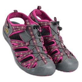 American Club Closed american sandals purple grey 1