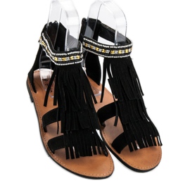 Evento Black Boho Sandals 1
