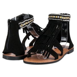 Evento Black Boho Sandals 2