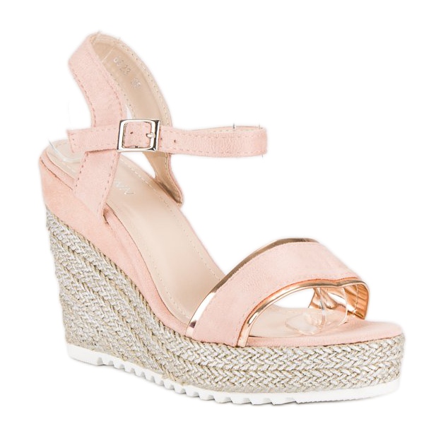 Erynn Comfortable wedge espadrilles pink 1