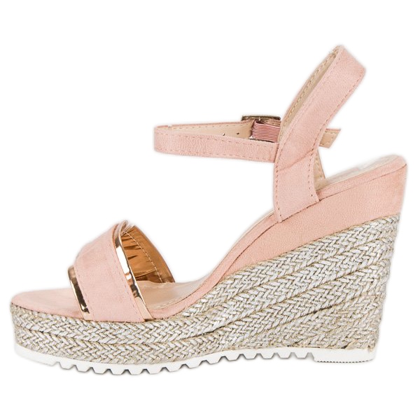 Erynn Comfortable wedge espadrilles pink 2