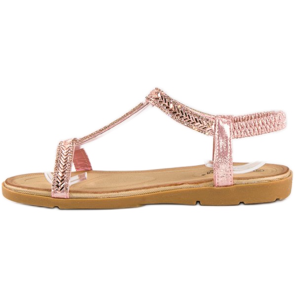 Fama Pink sandals with an elastic band 2