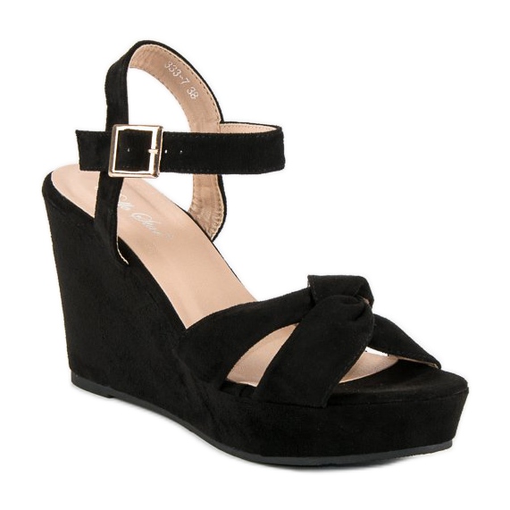 Bello Star Black wedge sandals 2 Bello Star Black wedge sandals 2