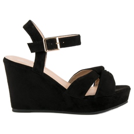 Bello Star Black wedge sandals 1 Bello Star Black wedge sandals 1